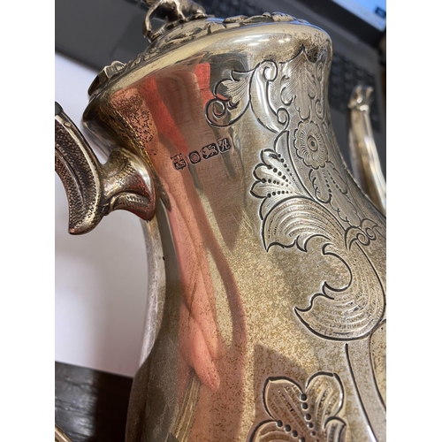 13 - A Victorian style four piece silver tea service, Cooper Brothers & Sons Ltd, Sheffield 1975, each pi... 