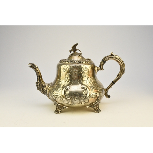 13 - A Victorian style four piece silver tea service, Cooper Brothers & Sons Ltd, Sheffield 1975, each pi... 