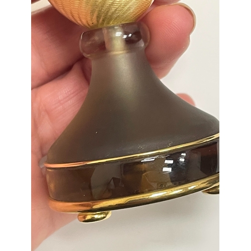 23 - Victor Mayer for Faberge; An 18ct gold, enamel, diamond, citrine and smoky quartz surprise 'Honey Eg... 