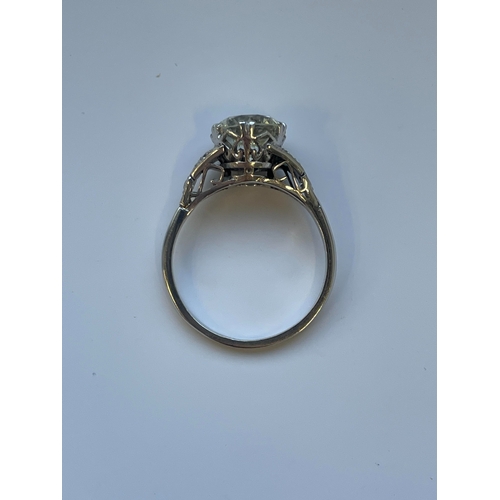 24 - A mid-20th century single stone diamond ring, the brilliant cut diamond measures approx. 7.7mm x 4.8... 