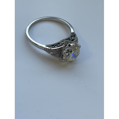 24 - A mid-20th century single stone diamond ring, the brilliant cut diamond measures approx. 7.7mm x 4.8... 