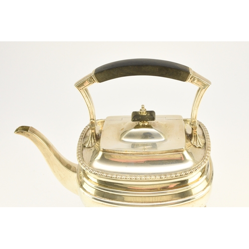 3 - A silver spirit kettle on stand, James Dixon & Sons Ltd, Sheffield 1932, the kettle of oval form wit... 