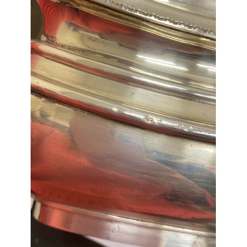 3 - A silver spirit kettle on stand, James Dixon & Sons Ltd, Sheffield 1932, the kettle of oval form wit... 