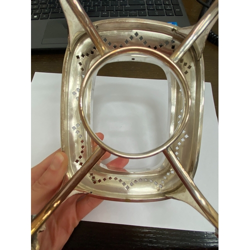 3 - A silver spirit kettle on stand, James Dixon & Sons Ltd, Sheffield 1932, the kettle of oval form wit... 