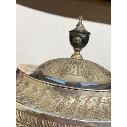 4 - A Victorian four piece silver tea and coffee service, William Hutton & Sons, London 1886, each piece... 