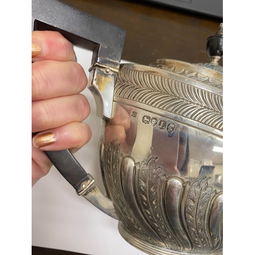 4 - A Victorian four piece silver tea and coffee service, William Hutton & Sons, London 1886, each piece... 