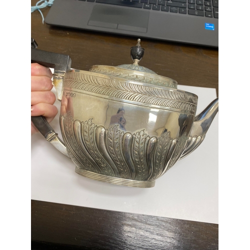 4 - A Victorian four piece silver tea and coffee service, William Hutton & Sons, London 1886, each piece... 