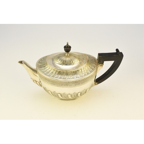 4 - A Victorian four piece silver tea and coffee service, William Hutton & Sons, London 1886, each piece... 