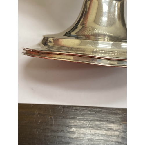 6 - A Victorian silver coffee pot, makers mark rubbed, London 1890, of pedestal half reeded form with eb... 