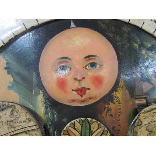 168 - An unusual George III mahogany painted tidal dial longcase clock The dial signed Thomas Gilmour, Hut... 