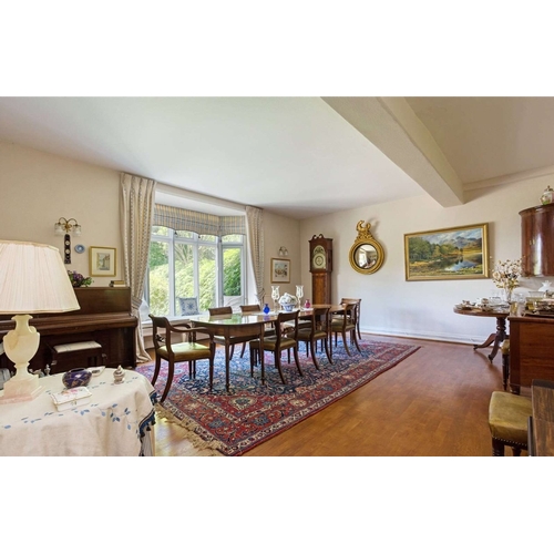 185 - A harlequin set of ten (8+2) 19th century inlaid mahogany leather upholstered dining chairs The reed... 