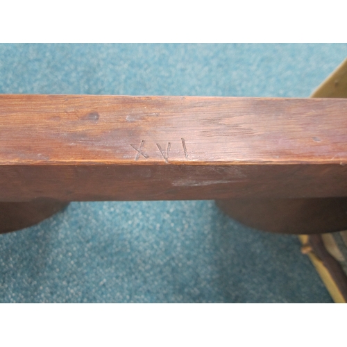 190 - A set of seven (6+1) William IV mahogany dining chairs The top rails with volute ends, over scroll-f... 