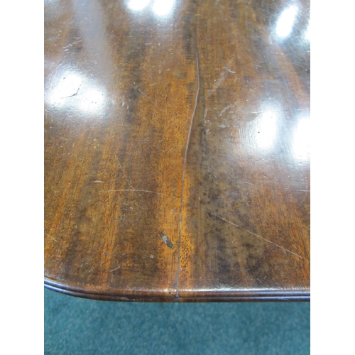192 - A William IV mahogany tilt-top breakfast table The rectangular top with reeded edge, raised on a bal... 