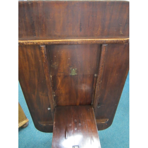 192 - A William IV mahogany tilt-top breakfast table The rectangular top with reeded edge, raised on a bal... 