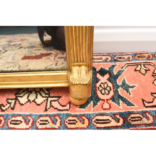 211 - A 19th century Regency style three-glass overmantel mirror The deep cornice applied with balls above... 