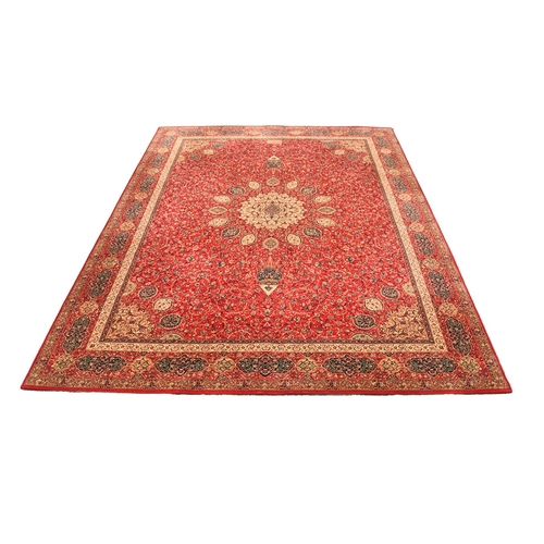 216 - A Sarouk pattern carpet, late 20th century 367cm x 275cm Condition:Very good throughout.