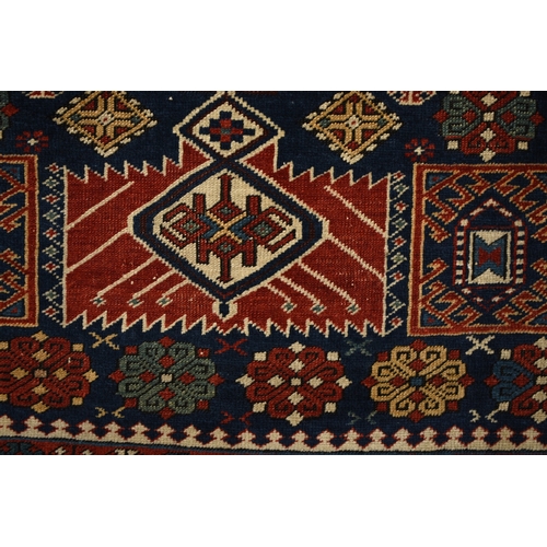 217 - A Qashqai kelim rug, first half 20th century 277cm x 137cm Condition:Wear to all four edges. Wear to... 