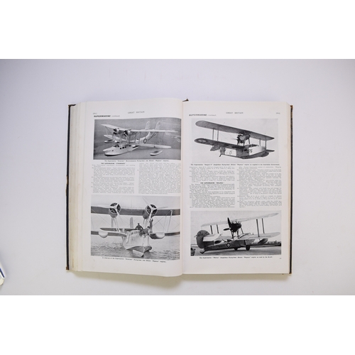 116 - JANE'S ALL THE WORLD'S AIRCRAFT, 34 volumes. 1928, 1931, 1937 & 1938, all in poor condition. With 19... 