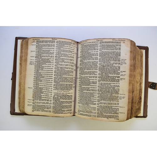 121 - HOLY BIBLE, 4to, Thomas and John Buck, Cambridge 1630. Black Letter printed in two columns. King Jam... 