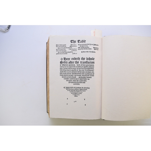 129 - MATTHEW'S BIBLE, 1551. The Byble, that is to say, all the holye scripture: in which are contayned th... 