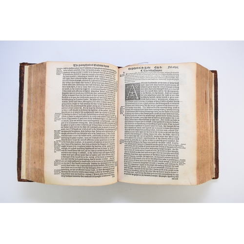 130 - ERASMUS, Desiderius, The Paraphrase of Erasmus upon the Newe Testament. 1551 & 1549. Thick folio, tw... 