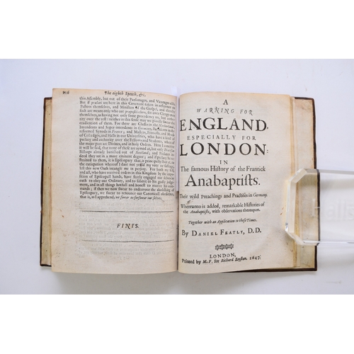 136 - FEATLEY (or FEATLY), Daniel, The Dippers Dipt, or The Anabaptists Duck'd and Plung'd over Head and E... 