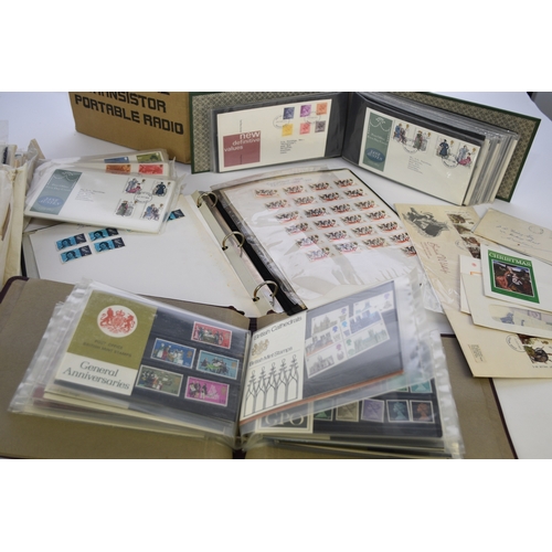 138 - Two large cartons containing a massive accumulation of covers, stamps, FDCs, presentation packs, boo... 