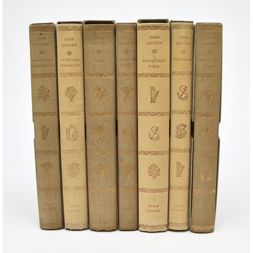 14 - FOLIO SOCIETY. Austen, Jane, Novels. Reprinted 1964. Spines faded, bookplate to front of slipcases (... 