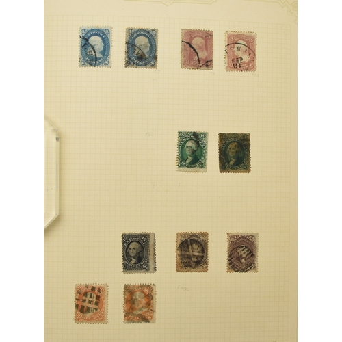 168 - USA, 1857-1970s used collection (a few mint) in red album with strength in early definitives with di... 