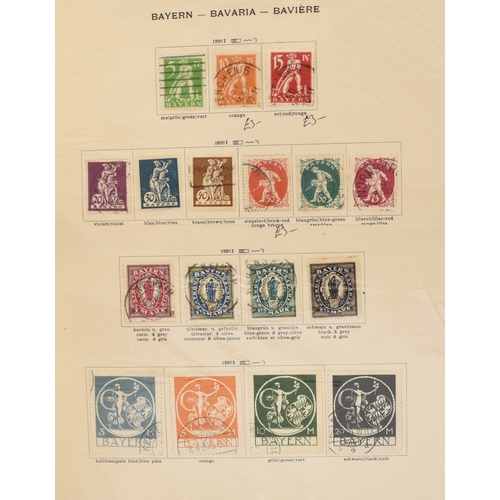 169 - Bavaria, 1849-1920 extensive collection in red folder containing an excellent range of used issues 1... 