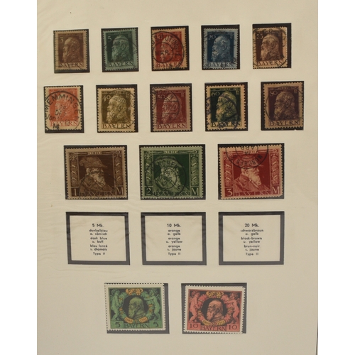 169 - Bavaria, 1849-1920 extensive collection in red folder containing an excellent range of used issues 1... 