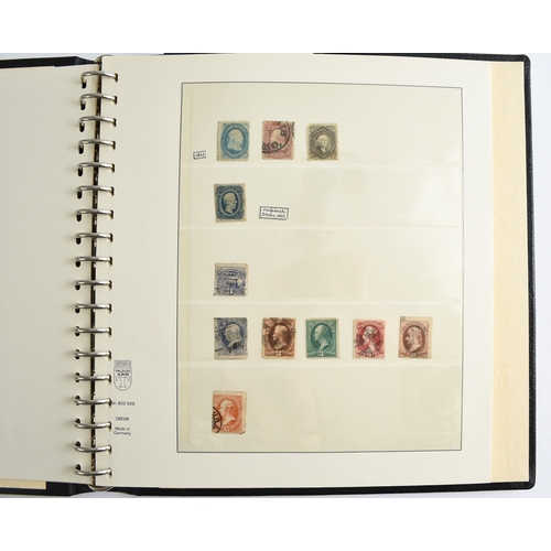 183 - USA Stamp collection 1861-1978 very clearly laid out in two black Lindner albums. Noted:1861 1c mint... 