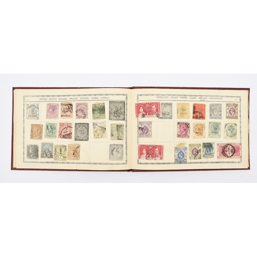 184 - Large accumulation of stamps in albums in purple crate and a 