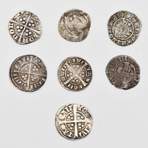 220 - Edward I 1272 - 1307, seven silver hammered long cross pennies - Spink ref 1386 (7)