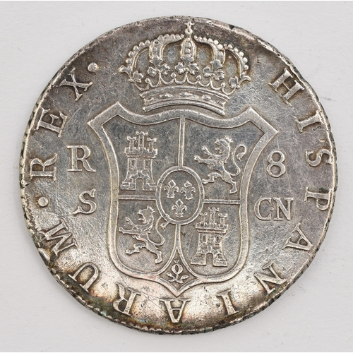 222 - Spain - Charles IV 8 reales dated 1800 - Crowned arms of Castile and Leon - Weight 26.6 grms mint - ... 