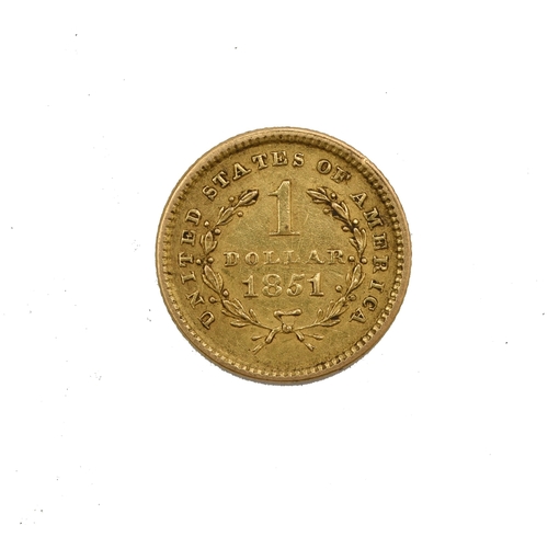 234 - United States - Liberty head gold one Dollar, dated 1851