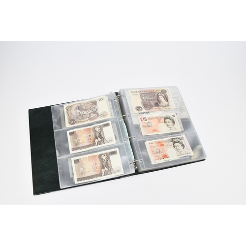 237 - An album containing 113 all world banknotes to include UK ten shillings to twenty pounds, including ... 