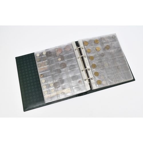 240 - A green album containing a collection of approximately 200 silver cupro-nickel, copper & bronze coin... 