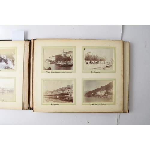 28 - INDIAN PHOTOGRAPH ALBUM circa 1905, with circa 40 large photographs and a dozen smaller views. Photo... 