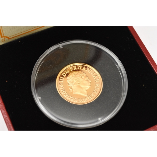 283 - Pobjoy Mint - two replica George III 22ct gold Sovereigns dated 1818, limited edition 12/100 and 94/... 