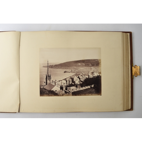 29 - LARGE PHOTOGRAPH ALBUM by James Valentine of Dundee. Oblong folio, c.1880, containing 120 Scottish v... 