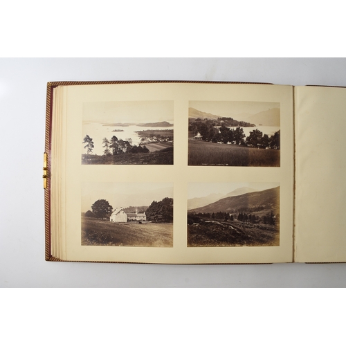 29 - LARGE PHOTOGRAPH ALBUM by James Valentine of Dundee. Oblong folio, c.1880, containing 120 Scottish v... 