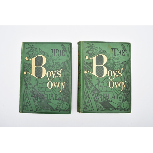 3 - BOYS OWN ANNUAL, vol VIII to vol XIII (1885-6 to 1890-1), 6 vols, publisher's pictorial green cloth ... 