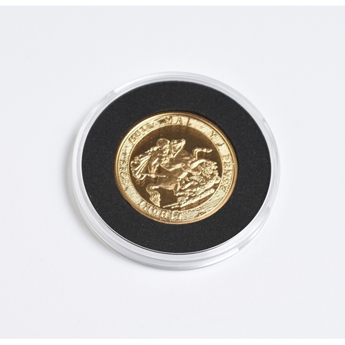 301 - Pobjoy Mint George III 22ct Gold replica Sovereign dated 1819, limited edition 11/250, within capsul... 