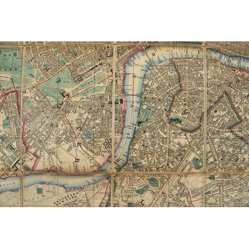 48 - CRUCHLEY'S NEW PLAN OF LONDON and its environs. A new edition improved to January 1st 1843. 1225mm b... 