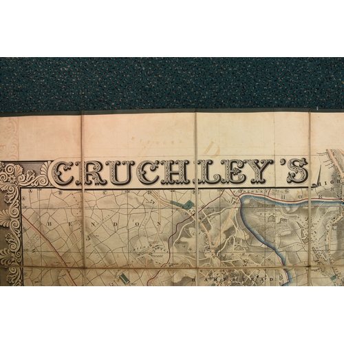 48 - CRUCHLEY'S NEW PLAN OF LONDON and its environs. A new edition improved to January 1st 1843. 1225mm b... 