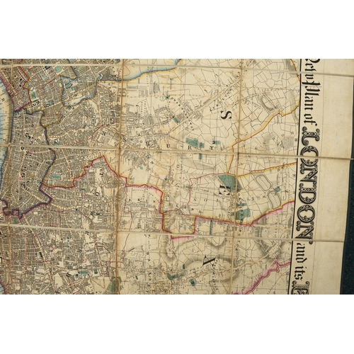 48 - CRUCHLEY'S NEW PLAN OF LONDON and its environs. A new edition improved to January 1st 1843. 1225mm b... 