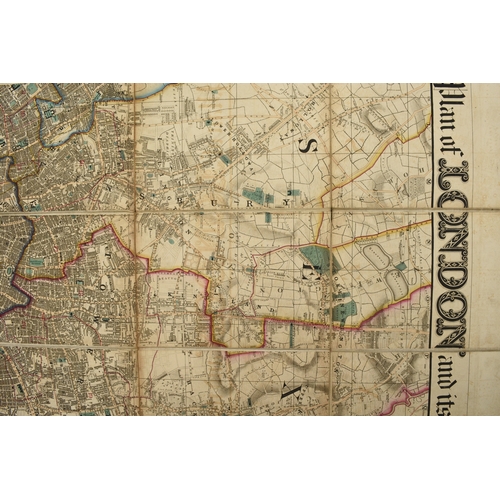 48 - CRUCHLEY'S NEW PLAN OF LONDON and its environs. A new edition improved to January 1st 1843. 1225mm b... 