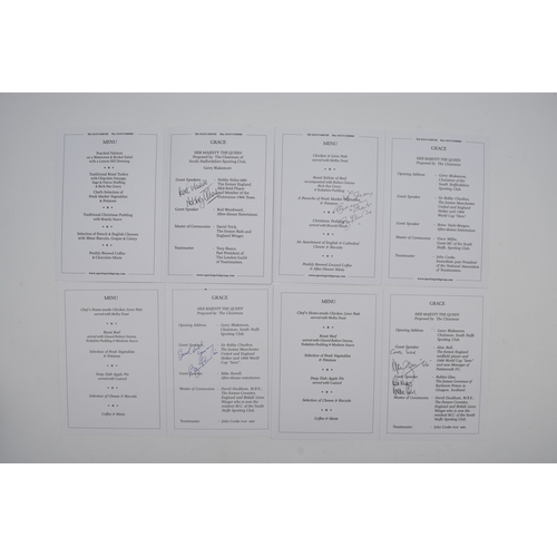 63 - SIGNED SPORTING DINNER MENUS. Menus from the South Staffordshire Sporting Club, 1993-2008, held at t... 