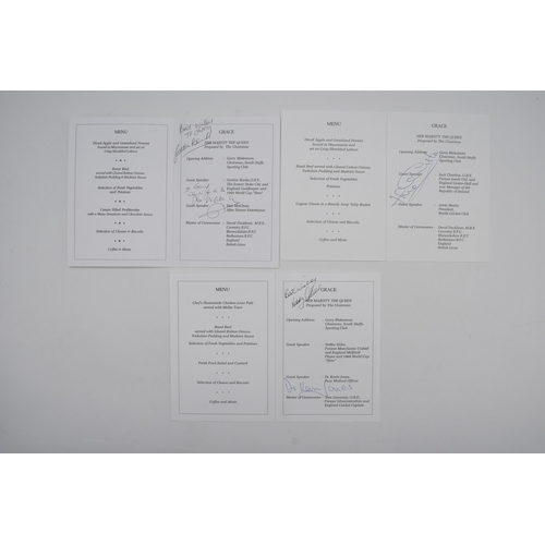 63 - SIGNED SPORTING DINNER MENUS. Menus from the South Staffordshire Sporting Club, 1993-2008, held at t... 